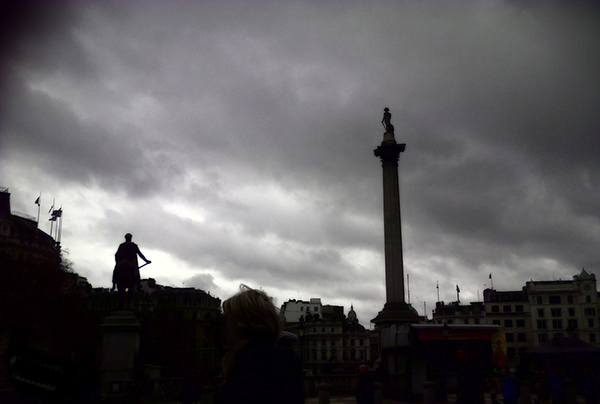 Trafalgar Square - snapped with my mobile!